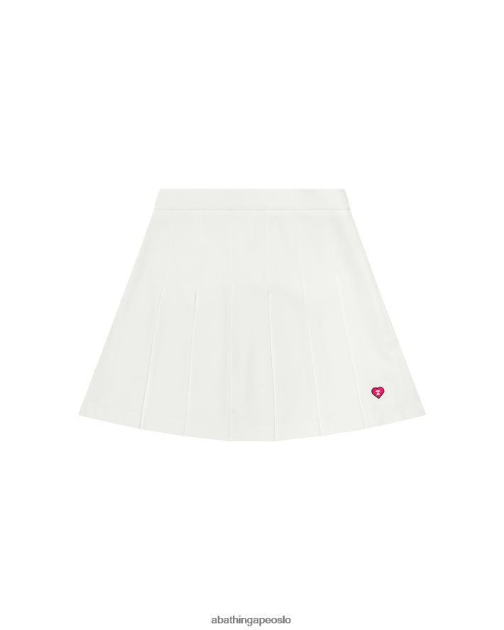 plissert miniskjørt 6XV620969 vegg hvit A Bathing Ape kvinner