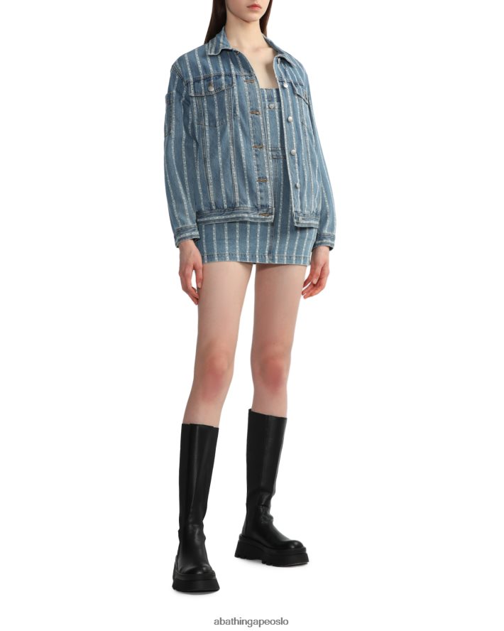 stripete denimkjole 6XV620832 denim A Bathing Ape kvinner