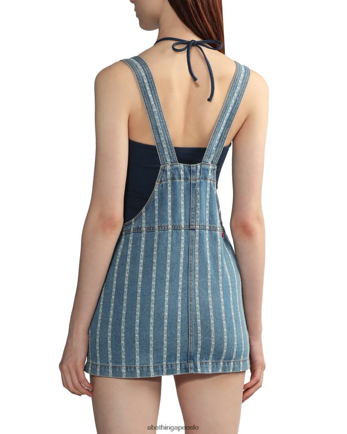 stripete denimkjole 6XV620832 denim A Bathing Ape kvinner