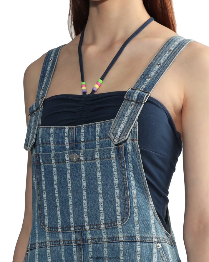 stripete denimkjole 6XV620832 denim A Bathing Ape kvinner