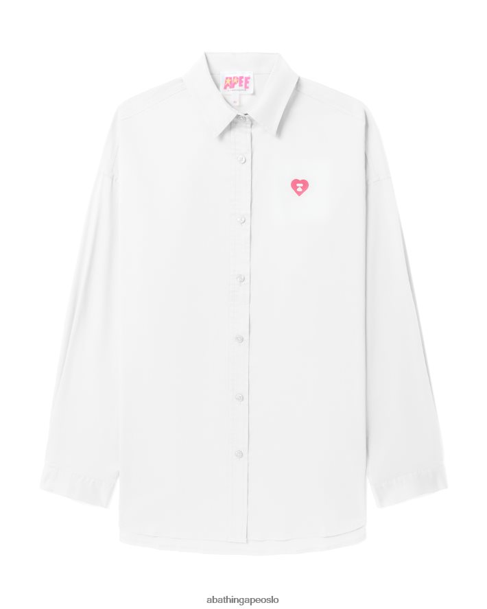 kjæresteskjorte 6XV620834 hvit A Bathing Ape kvinner