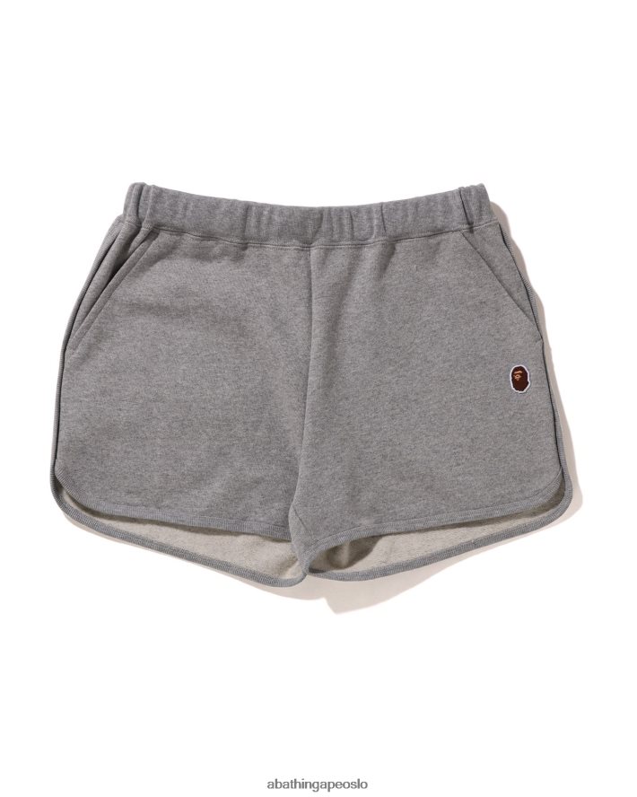 ett punkts svetteshorts 6XV620894 grå A Bathing Ape kvinner