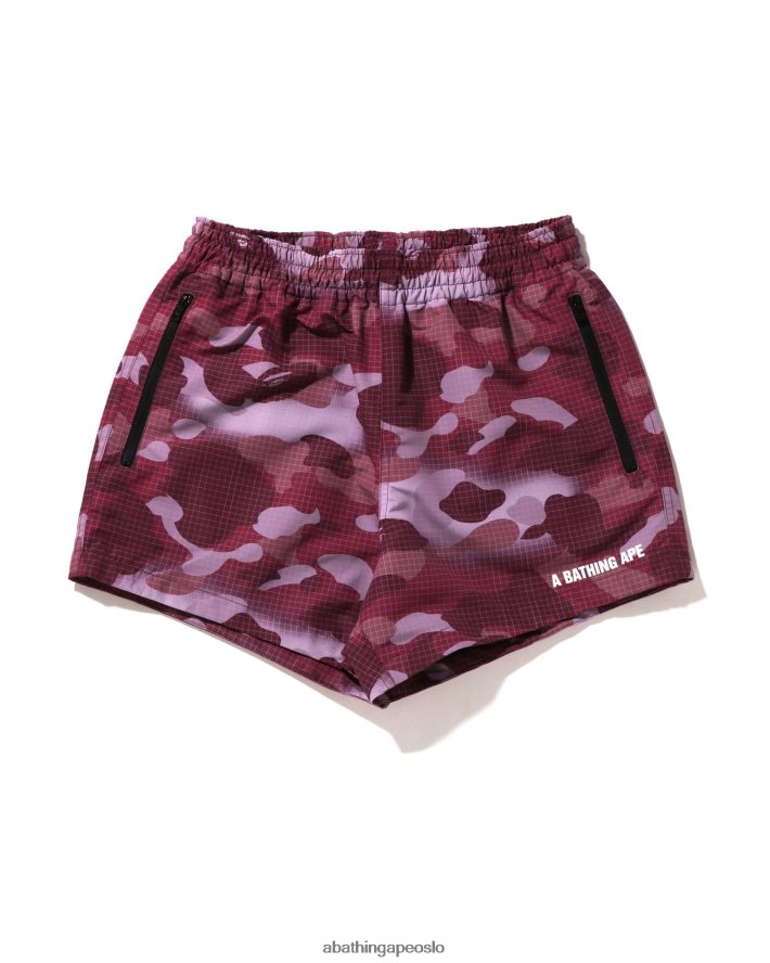 grid camo shorts 6XV620898 murstein rød A Bathing Ape kvinner