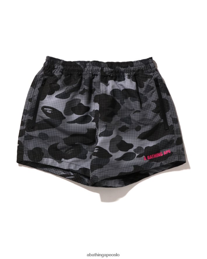 grid camo shorts 6XV620899 svart A Bathing Ape kvinner