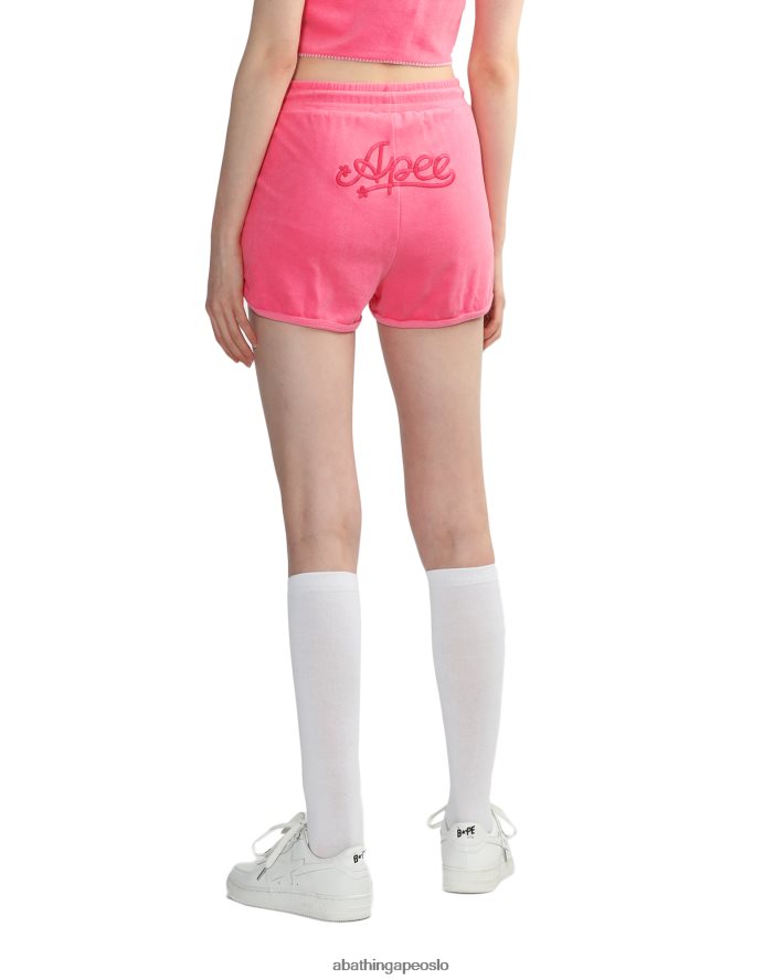toweling track shorts 6XV620831 rosa A Bathing Ape kvinner