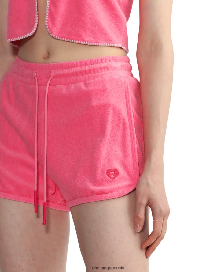 toweling track shorts 6XV620831 rosa A Bathing Ape kvinner
