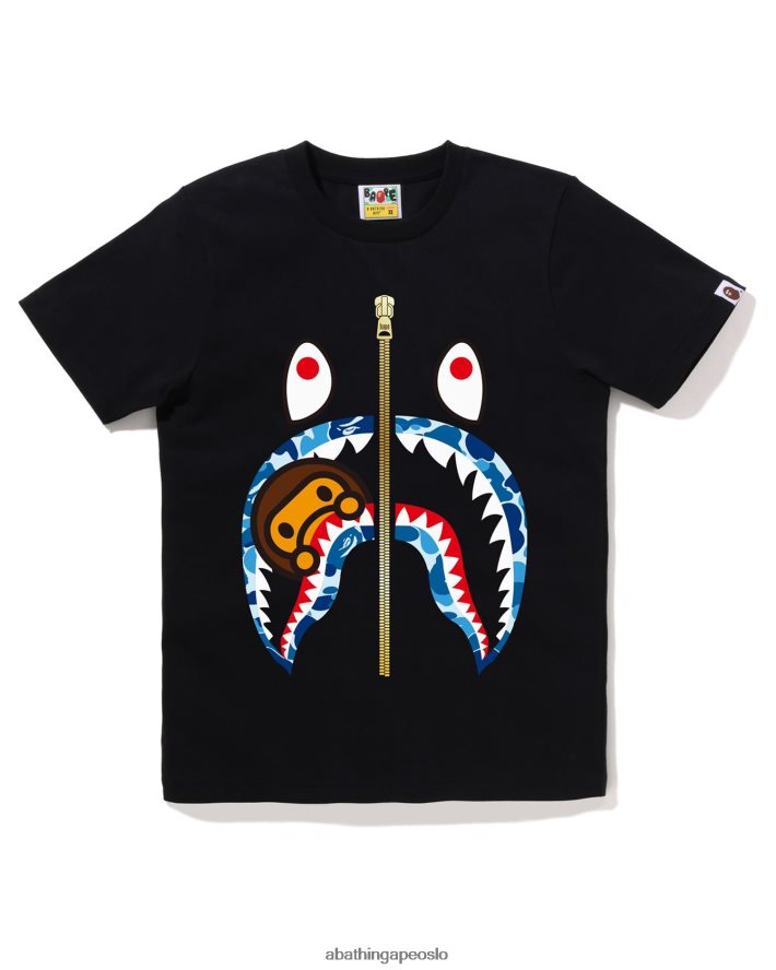 abc camo milo shark t-skjorte 6XV620778 svart A Bathing Ape kvinner