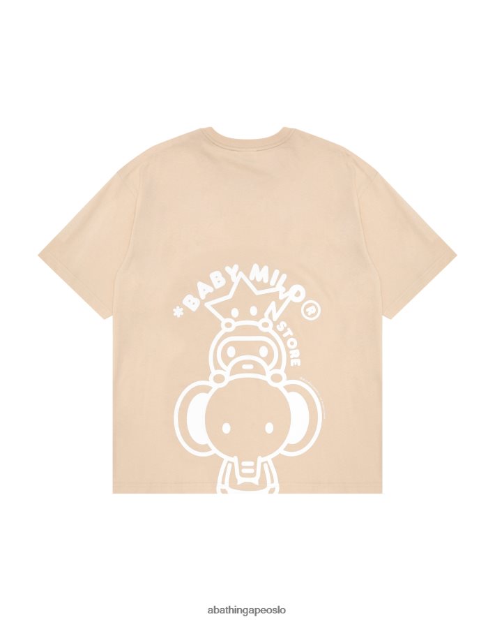 baby milo boxy fit t-skjorte 6XV620849 beige A Bathing Ape kvinner