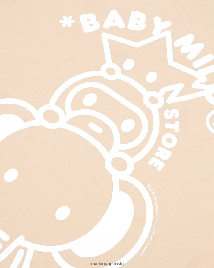 baby milo boxy fit t-skjorte 6XV620849 beige A Bathing Ape kvinner