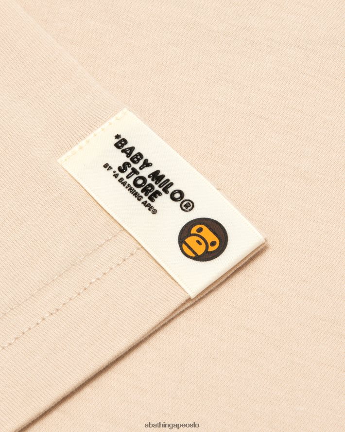 baby milo boxy fit t-skjorte 6XV620849 beige A Bathing Ape kvinner