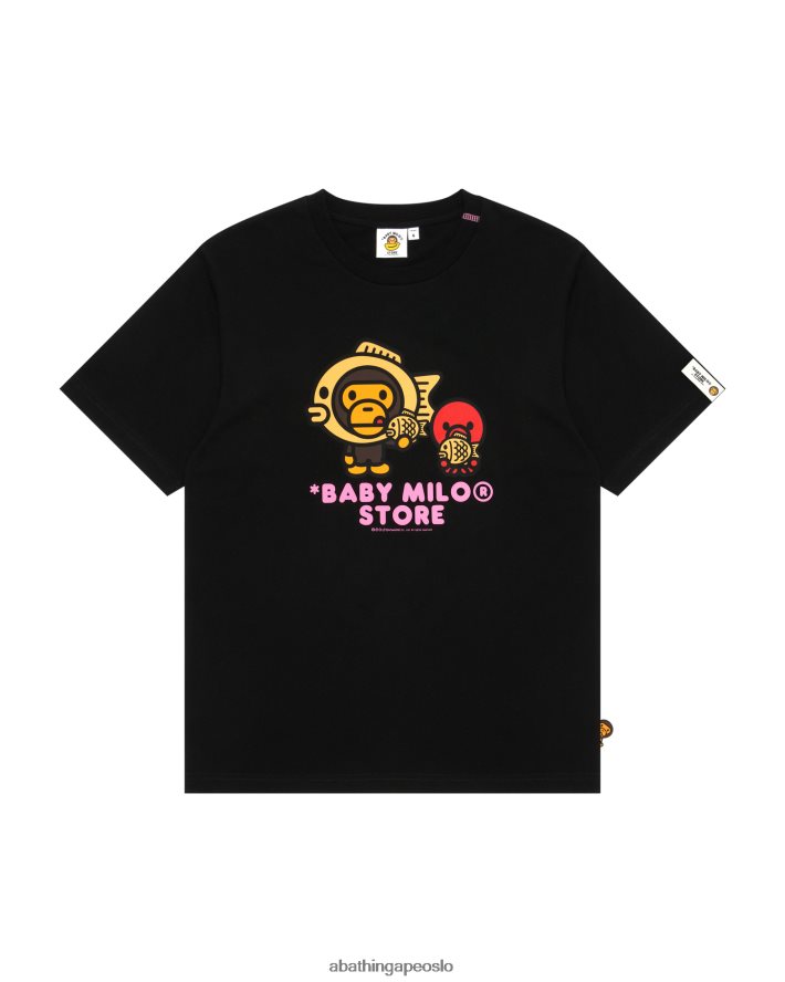 baby milo grafisk t-skjorte 6XV620860 svart A Bathing Ape kvinner
