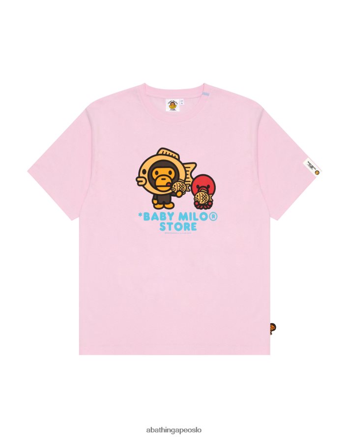 baby milo grafisk t-skjorte 6XV620861 rosa A Bathing Ape kvinner