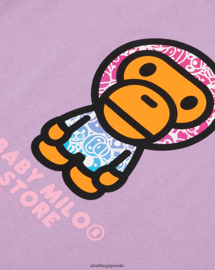 baby milo t-skjorte 6XV620856 lilla A Bathing Ape kvinner