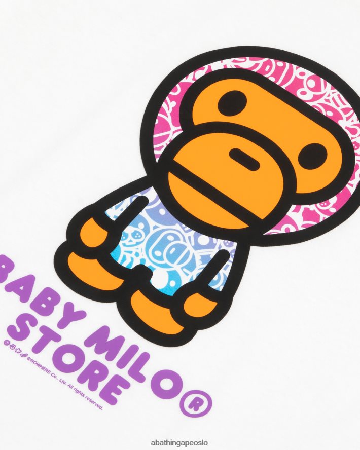 baby milo t-skjorte 6XV620857 hvit A Bathing Ape kvinner