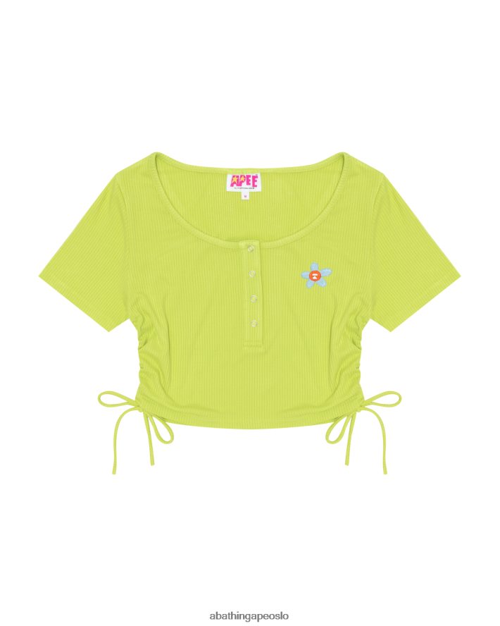 beskåret topp med snøring med logo 6XV620933 lysegrønn A Bathing Ape kvinner