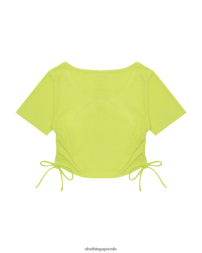 beskåret topp med snøring med logo 6XV620933 lysegrønn A Bathing Ape kvinner