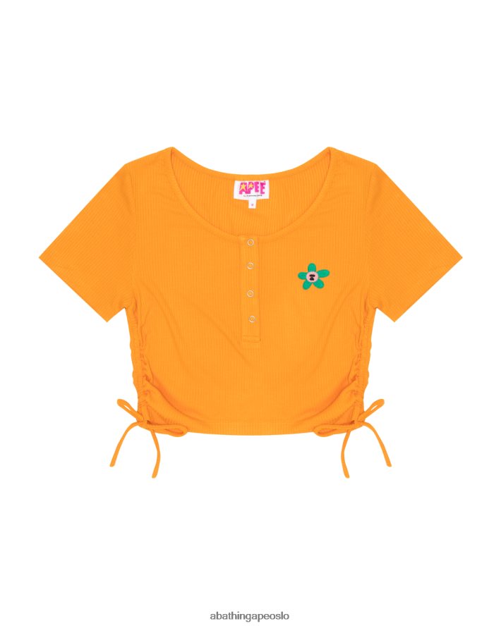 beskåret topp med snøring med logo 6XV620934 oransje A Bathing Ape kvinner