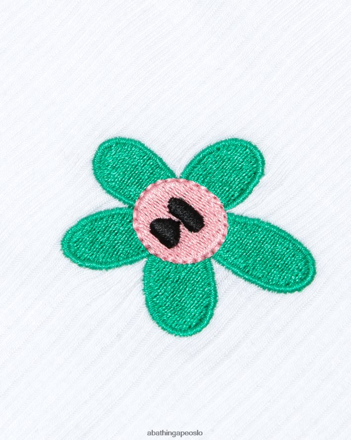 beskåret topp med snøring med logo 6XV620935 hvit A Bathing Ape kvinner