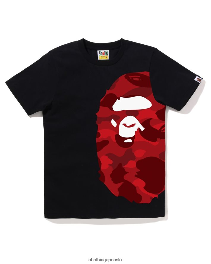 farge camo side big head tee 6XV620896 svart A Bathing Ape kvinner