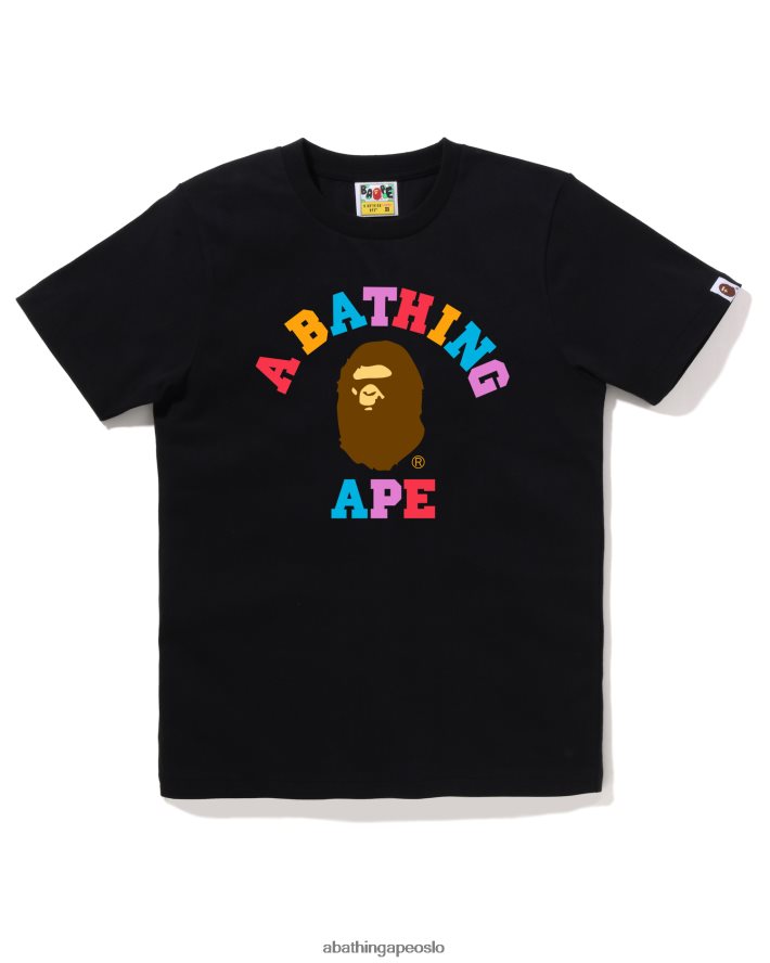 farger college-t-skjorte 6XV620781 svart A Bathing Ape kvinner