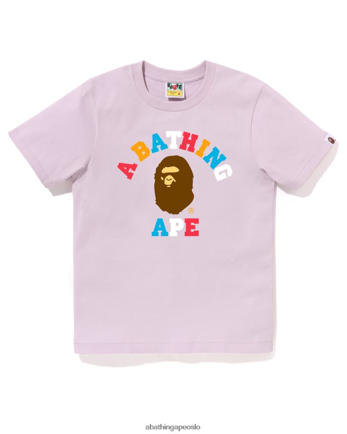 farger college-t-skjorte 6XV620782 pastell syrin A Bathing Ape kvinner