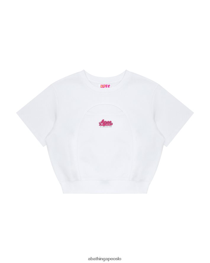 genser med beskåret logo 6XV620945 hvit A Bathing Ape kvinner