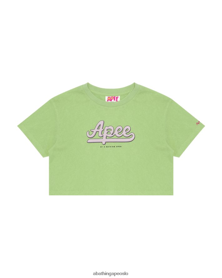grafisk beskåret t-skjorte 6XV620951 høstgrønt A Bathing Ape kvinner