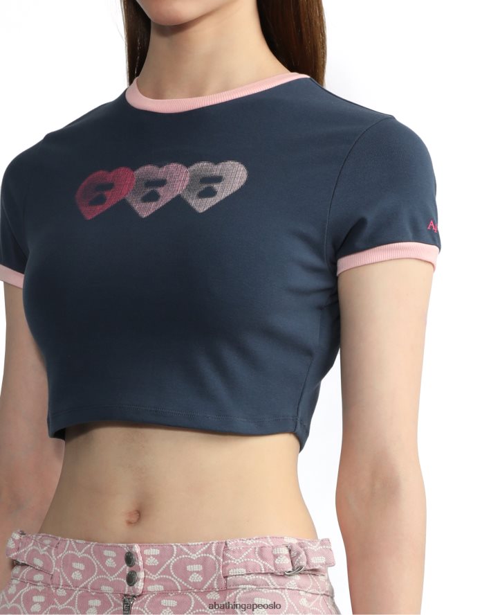 grafisk beskjæring t-skjorte #3 6XV620845 marineblå A Bathing Ape kvinner