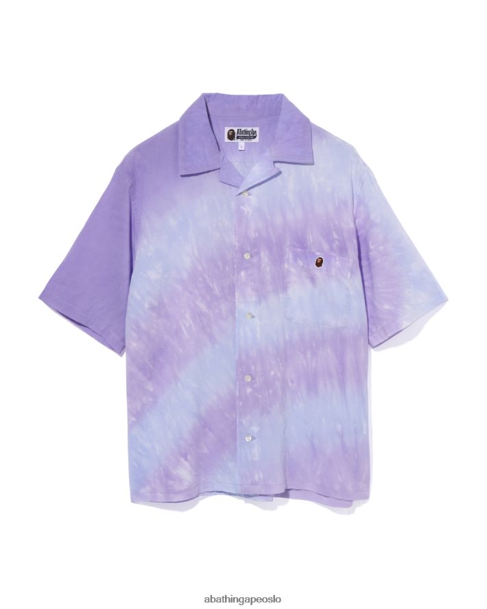 hode ett punkt tie dye skjorte 6XV620787 syrin A Bathing Ape kvinner