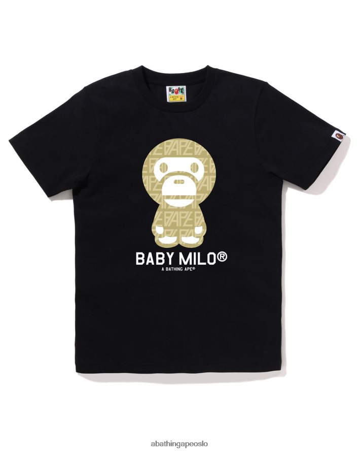 logo monogram baby milo t-skjorte 6XV620852 svart A Bathing Ape kvinner