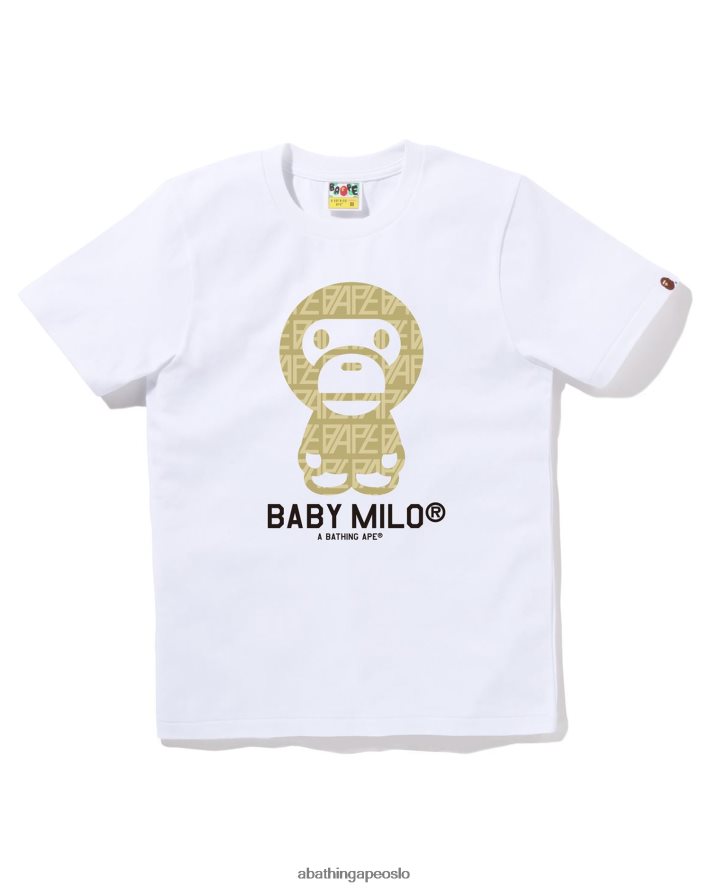 logo monogram baby milo t-skjorte 6XV620854 hvit A Bathing Ape kvinner