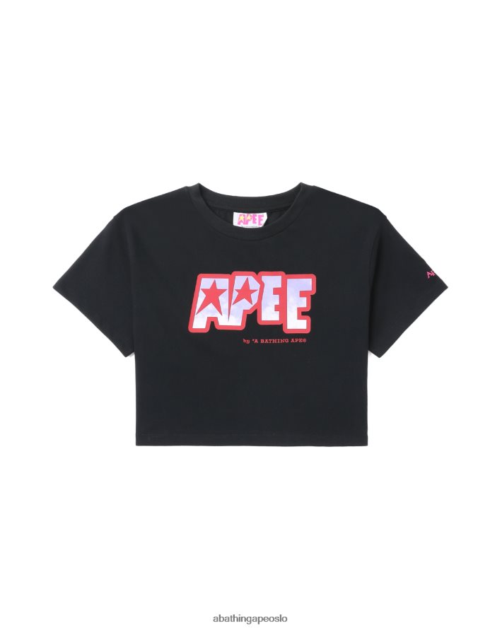 logo trykt crop-t-skjorte 6XV620797 svart A Bathing Ape kvinner
