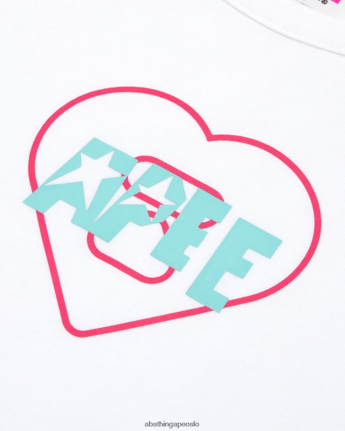 slank t-skjorte med logotrykt 6XV6201058 hvit A Bathing Ape kvinner