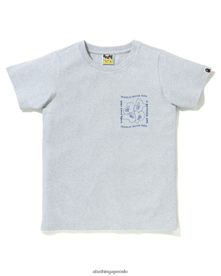 t-skjorte med blekktrykk 6XV620928 grå A Bathing Ape kvinner