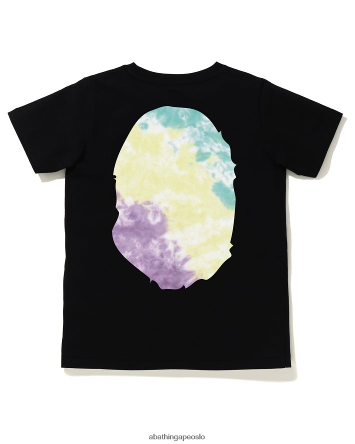 tie-dye t-skjorte med stort hode 6XV620999 svart A Bathing Ape kvinner