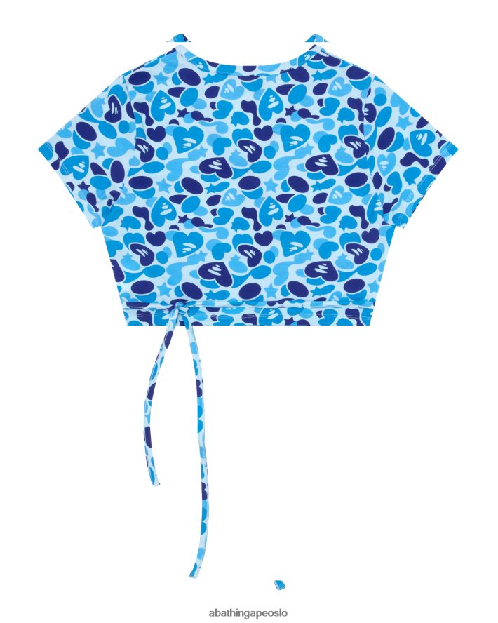 trykt topp 6XV620936 blå A Bathing Ape kvinner