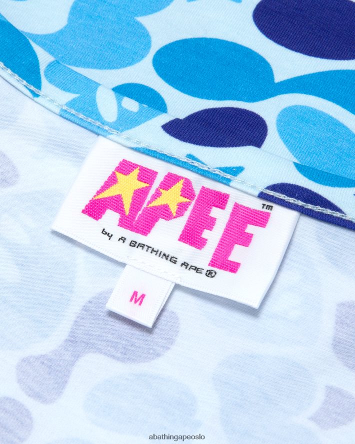 trykt topp 6XV620936 blå A Bathing Ape kvinner