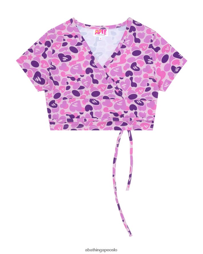 trykt topp 6XV620937 lilla A Bathing Ape kvinner