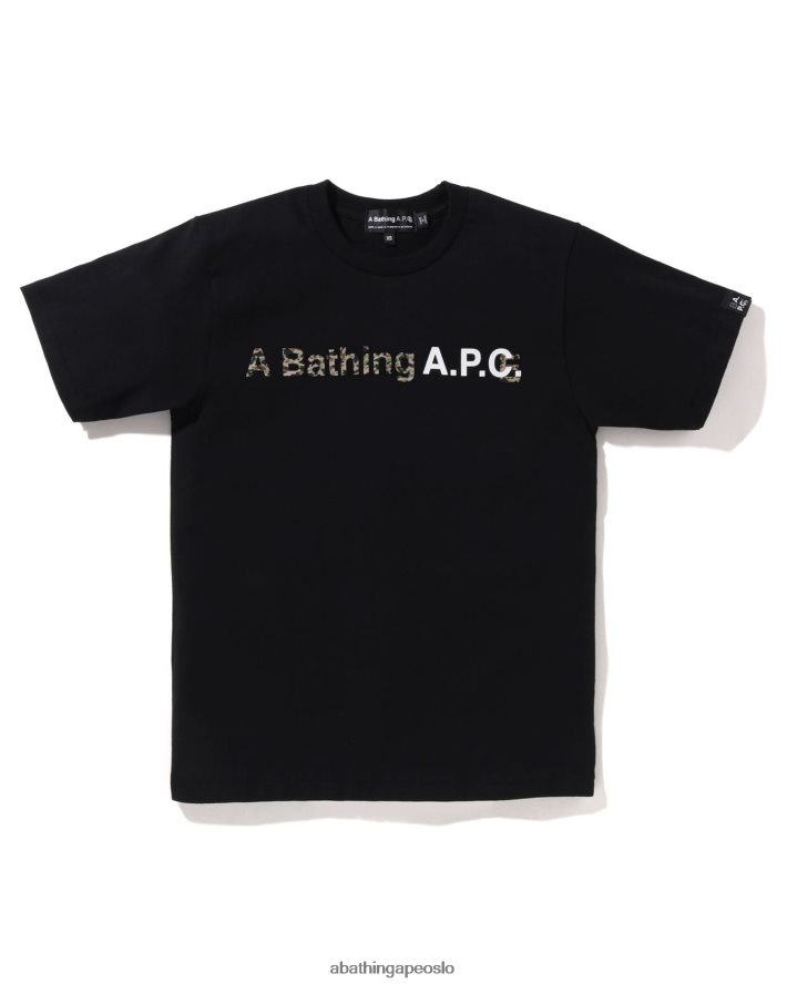 x a.p.c. en bred t-skjorte 6XV620900 svart A Bathing Ape kvinner
