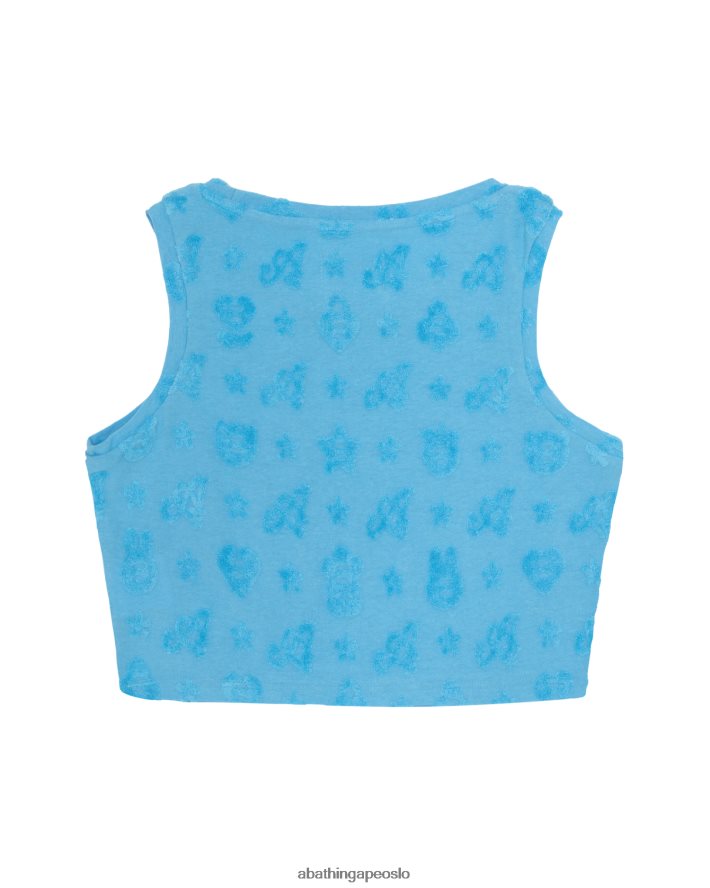 beskåret mønstervest 6XV620931 lyse blå A Bathing Ape kvinner