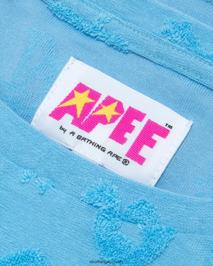 beskåret mønstervest 6XV620931 lyse blå A Bathing Ape kvinner