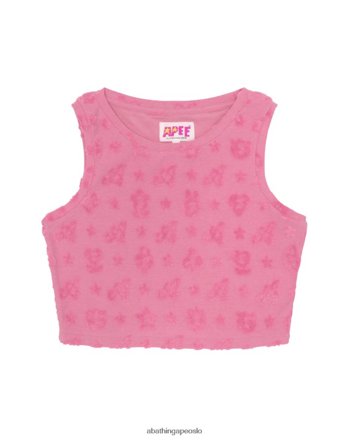 beskåret mønstervest 6XV620932 rosa A Bathing Ape kvinner