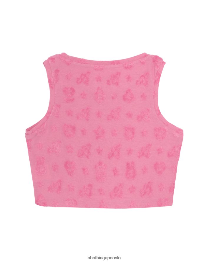 beskåret mønstervest 6XV620932 rosa A Bathing Ape kvinner