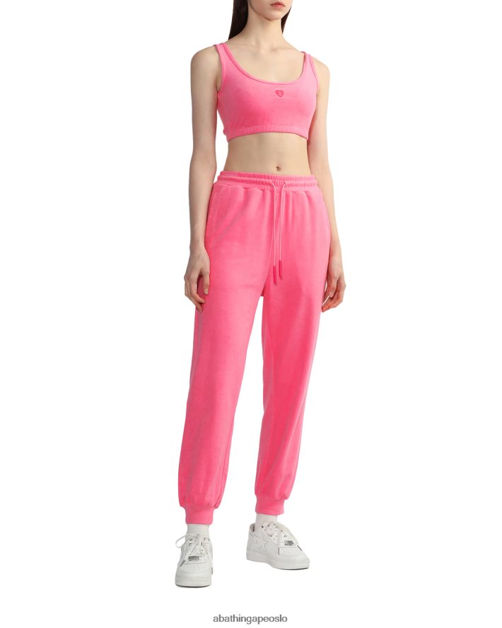 toweling crop tank topp 6XV620827 rosa A Bathing Ape kvinner