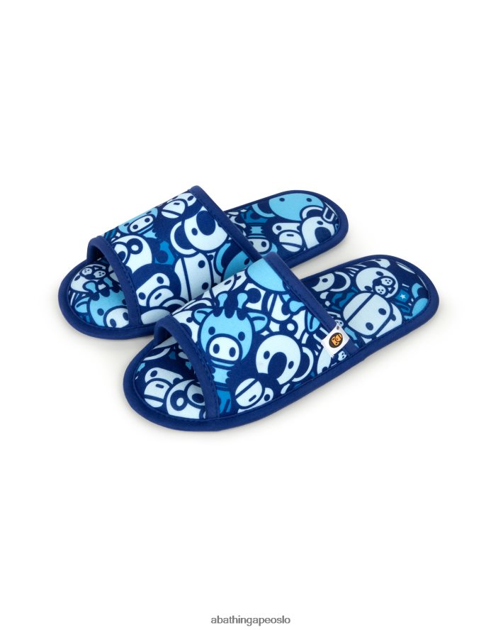 baby milo tøfler 6XV6201218 blå A Bathing Ape kvinner