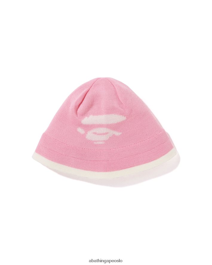 ansikt strikket lue 6XV6201107 rosa A Bathing Ape kvinner