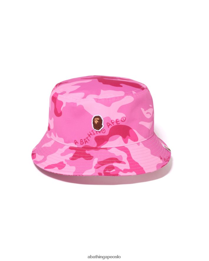 woodland camo bøttehatt 6XV6201068 karminrose A Bathing Ape kvinner