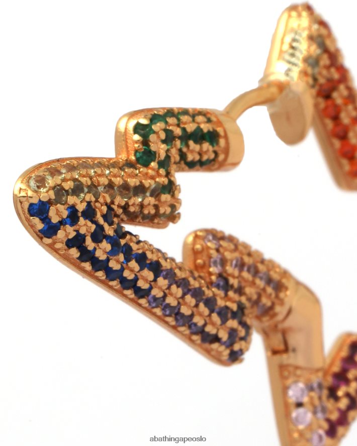 krystall øredobber med logo 6XV6201112 gull A Bathing Ape kvinner