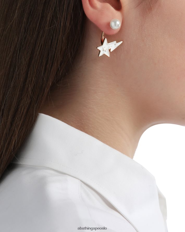 krystallperle-logo øredobber 6XV6201126 gull A Bathing Ape kvinner