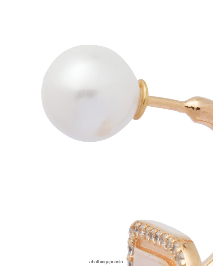 krystallperle-logo øredobber 6XV6201126 gull A Bathing Ape kvinner